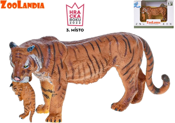 Zoolandia tygrysica z młodym 15 cm w pudełku