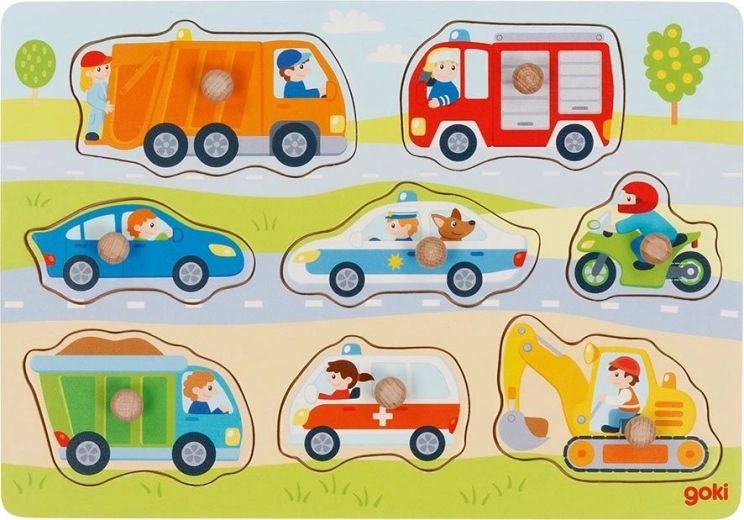 Puzzle z uchwytami dla maluchów – Pojazdy