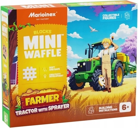 Marioinex Mini Waffle Farmer – traktor z opryskiwaczem (50 elementów)