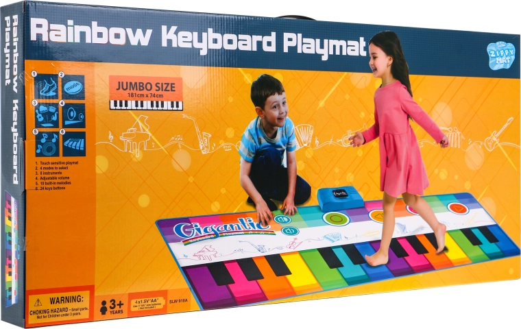 Wielka Muzyczna Mata Super Kolorowy Instrument Klawiszowy