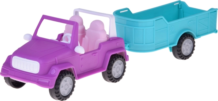 Terenowe auto z odczepianą przyczepą