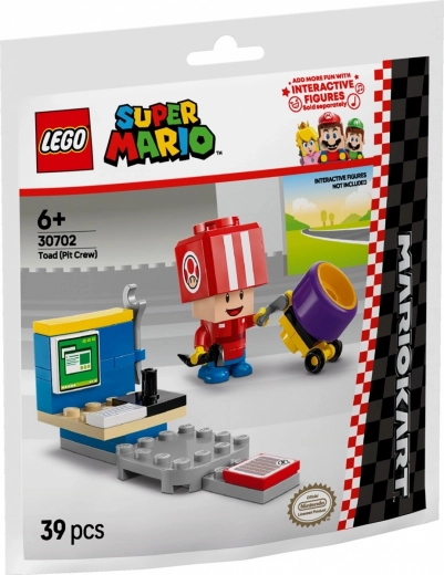 Klocki Super Mario - Toad z ekipy pit stop