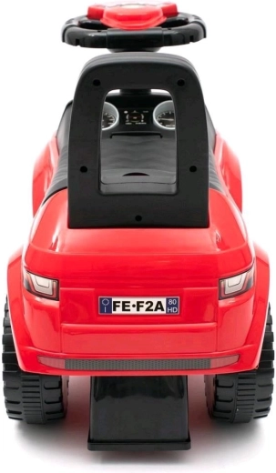 Stabilne szerokie koła i wygodne oparcie