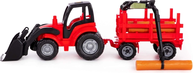 Leśna przyczepa z ramieniem dźwigowym