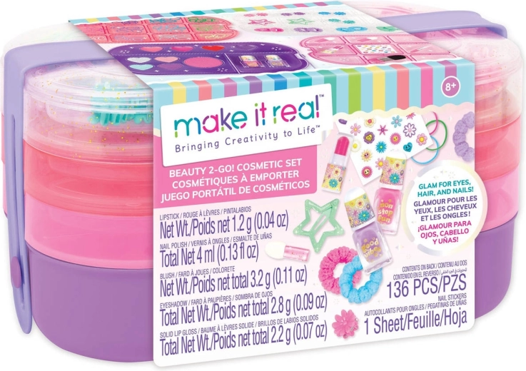 Make It Real Beauty 2-Go! dziecięcy zestaw kosmetyczny w podróży
