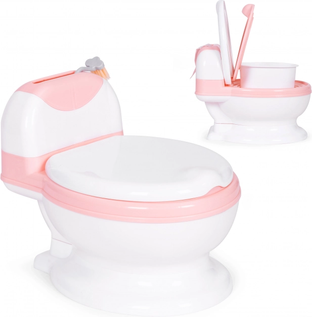 Nocnik z wyjmowaną wkładką, zamykaną dziecięcą deską sedesową i szczotką ECOTOYS