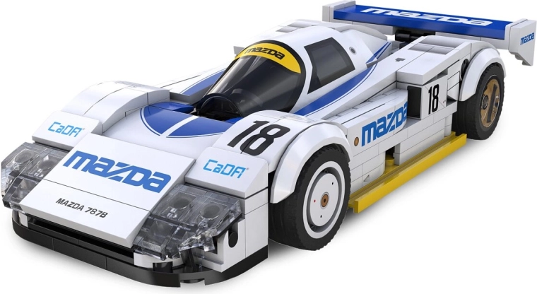 CaDA Mazda 787B – zestaw konstrukcyjny białego samochodu wyścigowego w skali 1:24