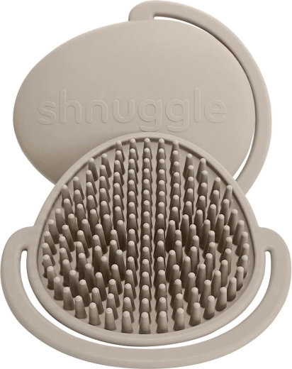 Shnuggle dziecięca silikonowa szczotka taupe