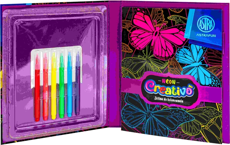 Zestaw do kolorowania Neon Animals ASTRA Creativo