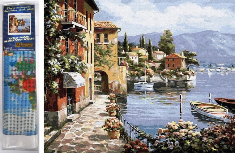 Malowanie diamentowe przy wybrzeżu 30x40cm