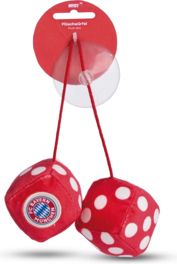 Pluszowe kostki do auta Nici Green FC Bayern München 4 cm