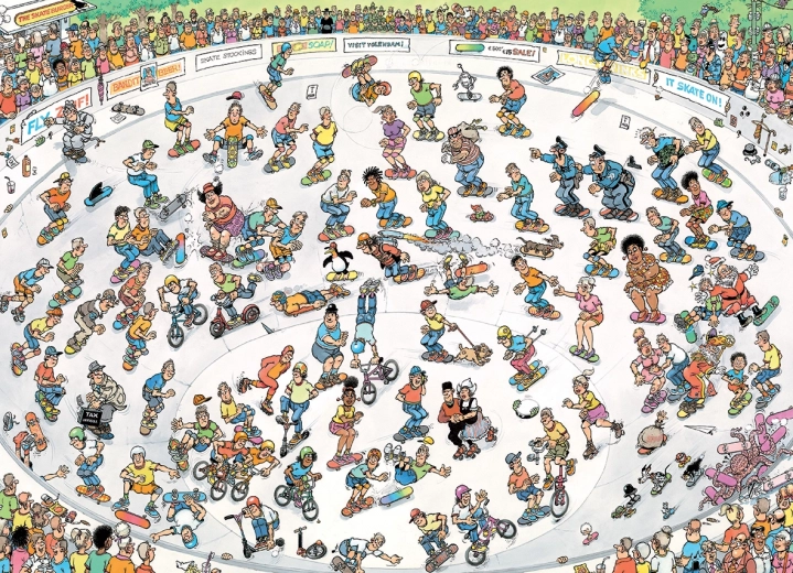 JUMBO puzzle Jan van Haasteren – Szalona kolejka, 1000 elementów