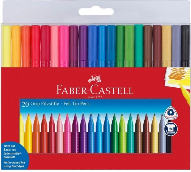 flamastry Faber-Castell Grip, zestaw 20 szt.