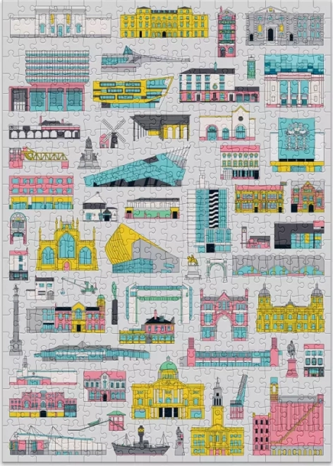 Puzzle z Budynkami 500 Elementów od Cloudberries