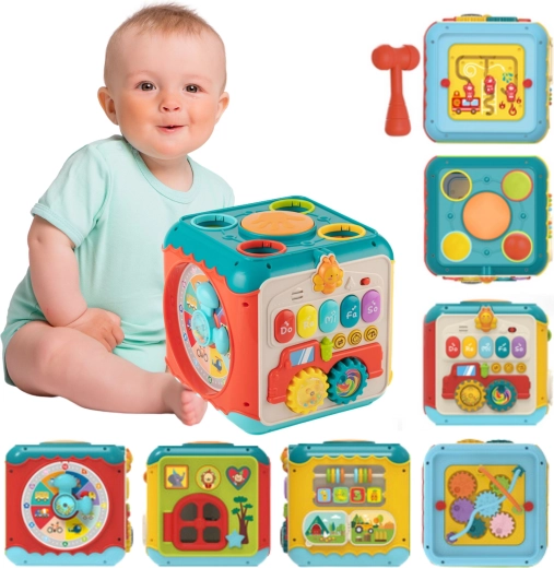 Montessori aktywna kostka 6w1
