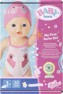 BABY born My First pływaczek – pływająca lalka do zabaw w wodzie 30 cm