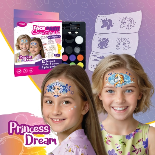 TyToo Princess Dream zestaw do malowania twarzy z szablonami