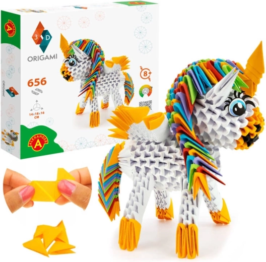 ALEXANDER 3D origami – jednorożec, 656 elementów
