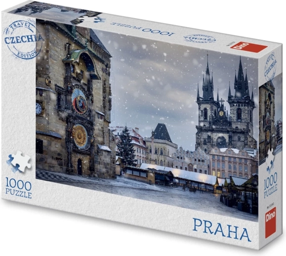Puzzle Dino edycja turystyczna Czechy: zimowy zegar astronomiczny 1000 elementów