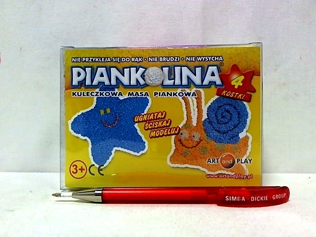 Piankolina żółta masa plastyczna 4 kostki
