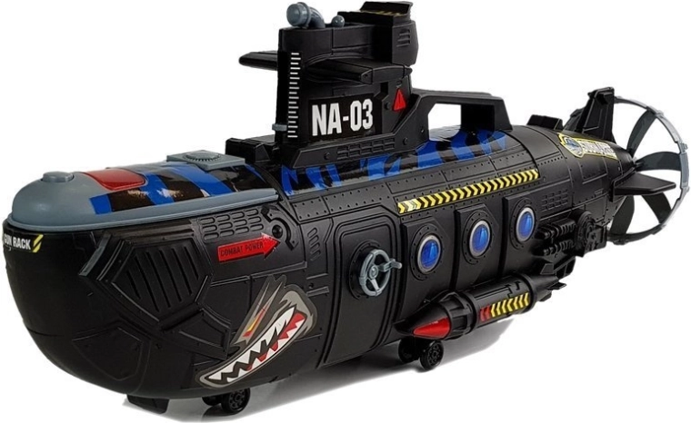 Duża łódź podwodna z dźwiękami i jazdą po podłodze