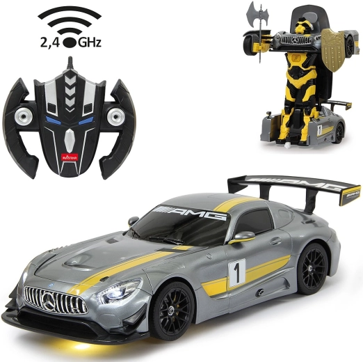 Jamara Mercedes-Benz AMG GT3 transformowalny samochód RC/robot 1:14 2,4 GHz szary - 1 sztuka
