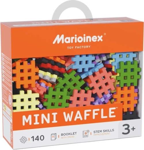 140 mini elementów waffle do nieskończonych kombinacji