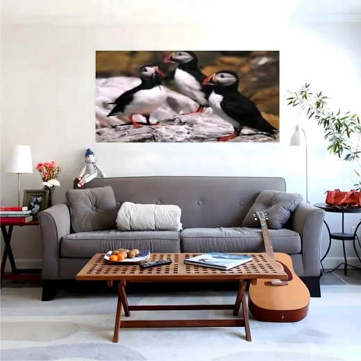 Diamentowe malowanie XXL 120 × 60 cm – maskonury, zestaw do mozaiki