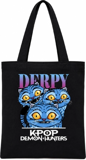 Torba na zakupy K-Pop Demon Hunters Derpy czarna