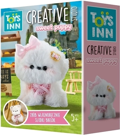 STNUX Sweet puppy biały piesek – zestaw DIY do wykonania breloczka