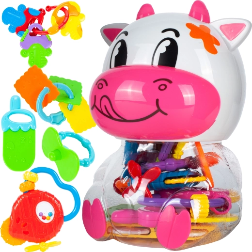 Grzechotki dla niemowląt w pudełku Krówka