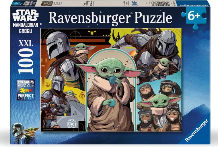 Puzzle Ravensburger Mandalorian i Grogu XXL, 100 elementów