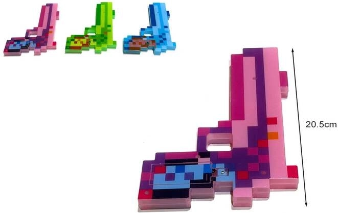 Pistolet dla dzieci Gazelo Pixel z efektami świetlnymi i dźwiękowymi