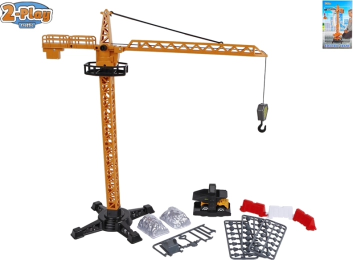 2-Play dźwig budowlany z pojazdem i akcesoriami 40 cm