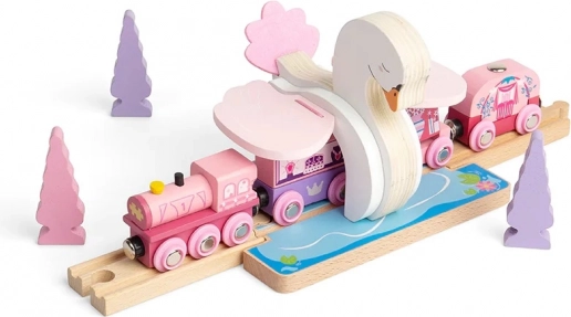 Drewniany łabędzi tunel do kolejki Bigjigs Rail