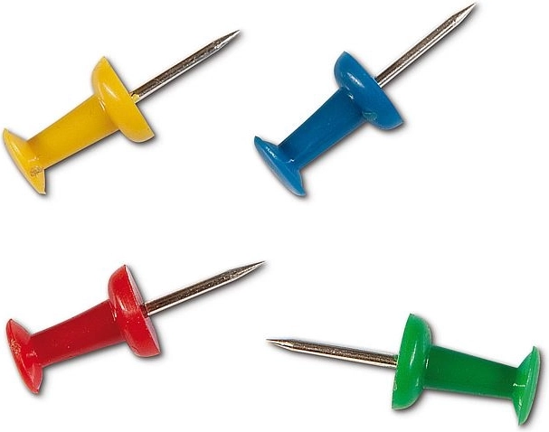 Pinezki mapowe CONCORDE, kolorowe, 100 szt.