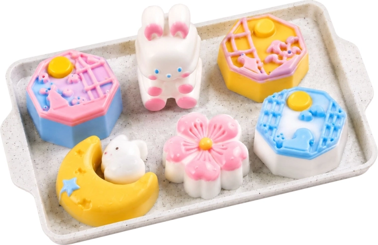 Motywy kawaii w pastelowych kolorach