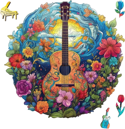 Drewniane puzzle Gitara 200 elementów