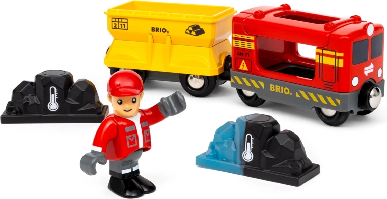 Brio World pociąg towarowy ze zmieniającymi kolor „klejnotami”