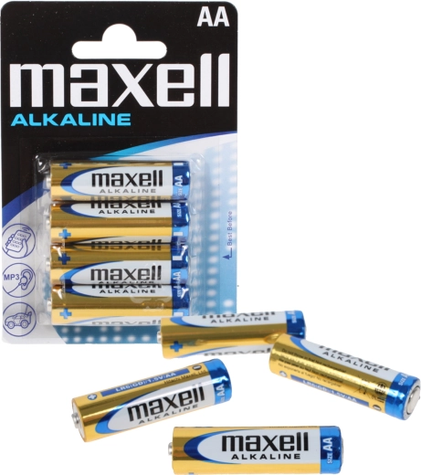 Baterie alkaliczne MAXELL AA LR6, 1,5 V – opakowanie 4 szt.