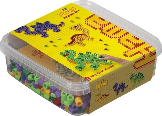Hama Maxi koraliki do zaprasowywania – zestaw dinozaur (600 szt.)