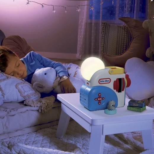 Spokojne zasypianie z lampką nocną i białym szumem