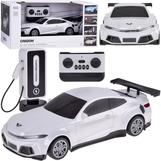 Auto RC ze stacją ładowania – Biały