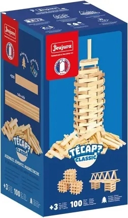 Jeujura drewniane klocki konstrukcyjne Técap Classic (100 elementów)