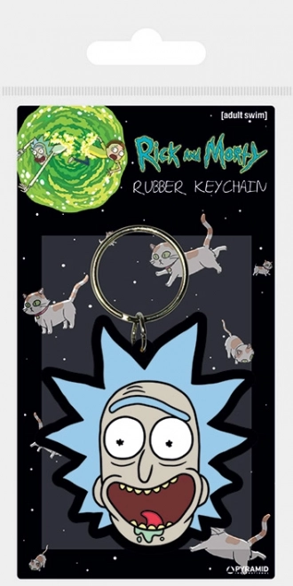 Gumowy brelok RICK AND MORTY – szalony uśmiech Ricka