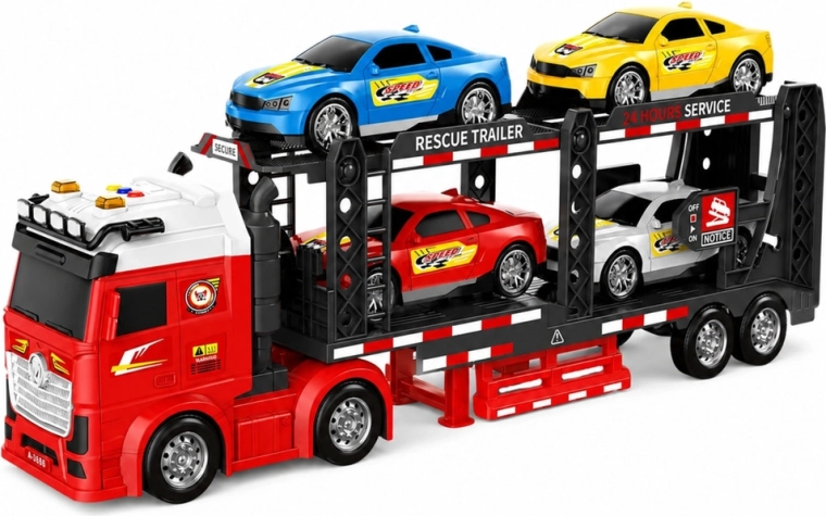 Dwupoziomowy autotransporter na 4 auta