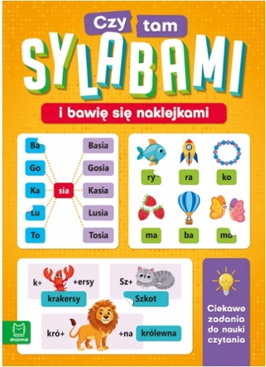 Czytam sylabami i bawię się naklejkami – zabawne zadania do nauki czytania