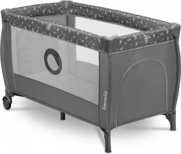 Lionelo dziecięce łóżeczko turystyczne Stefi Plus szara biała