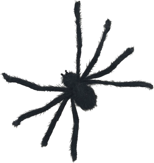 Duży czarny pająk na Halloween 77 cm