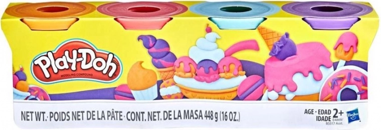 Play-Doh plastelina, zestaw 4 kubeczków 448 g – Sweet